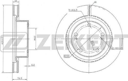 Zekkert BS-5794 - Гальмівний диск autozip.com.ua