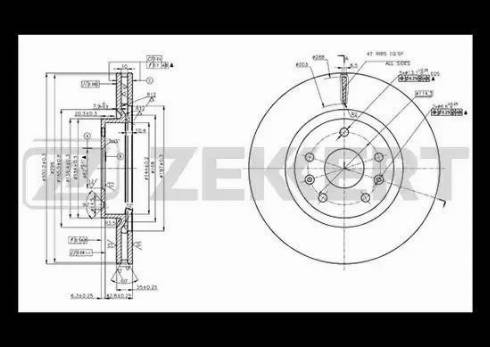 Zekkert BS-5744 - Гальмівний диск autozip.com.ua