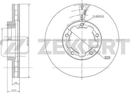 Zekkert BS-5743 - Гальмівний диск autozip.com.ua