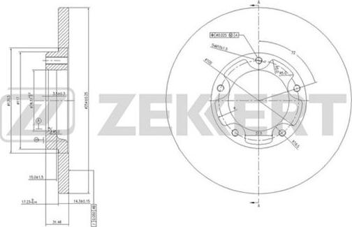 Zekkert BS-5764 - Гальмівний диск autozip.com.ua