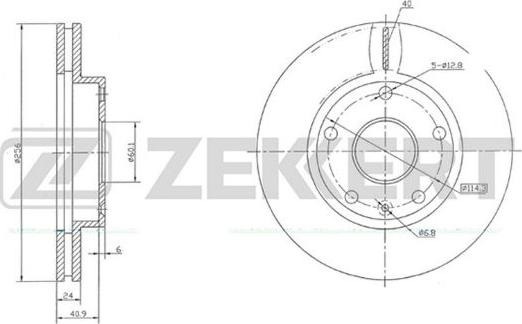 Zekkert BS-5707 - Гальмівний диск autozip.com.ua