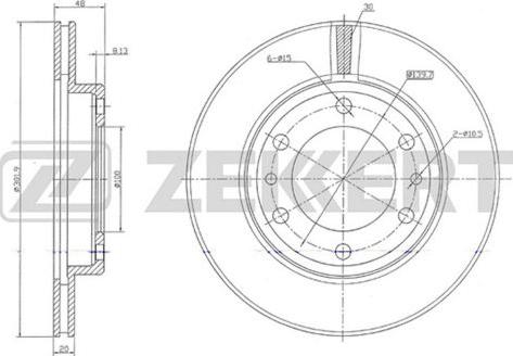 Zekkert BS-5719 - Гальмівний диск autozip.com.ua