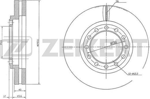 Zekkert BS-5716 - Гальмівний диск autozip.com.ua