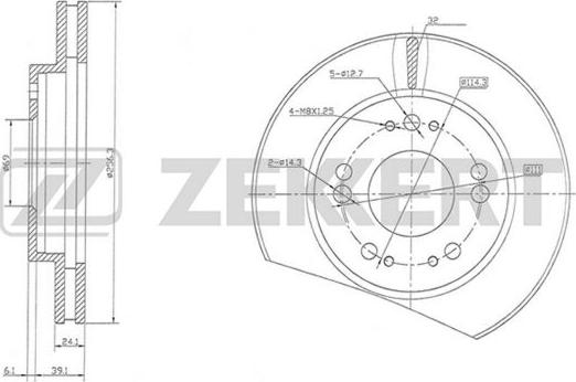 Zekkert BS-5710 - Гальмівний диск autozip.com.ua