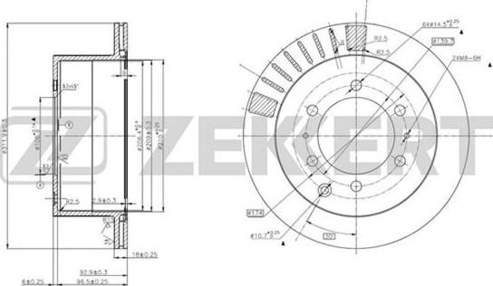 Zekkert BS-5730 - Гальмівний диск autozip.com.ua