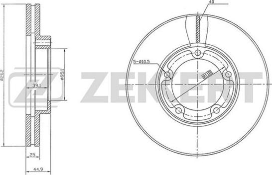 Zekkert BS-5724 - Гальмівний диск autozip.com.ua