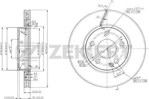 Zekkert BS-5773 - Гальмівний диск autozip.com.ua