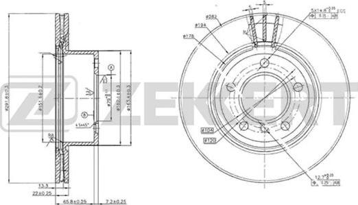 Zekkert BS-5772 - Гальмівний диск autozip.com.ua