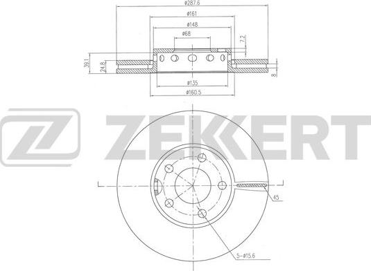 Zekkert BS-6520 - Гальмівний диск autozip.com.ua