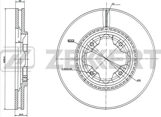 Zekkert BS-6049 - Гальмівний диск autozip.com.ua