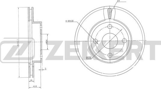 Zekkert BS-6056 - Гальмівний диск autozip.com.ua