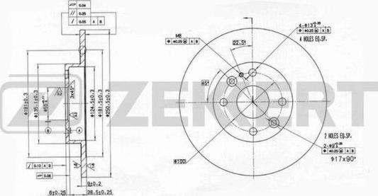 Zekkert BS-6060 - Гальмівний диск autozip.com.ua