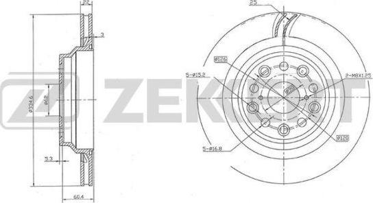 Zekkert BS-6006 - Гальмівний диск autozip.com.ua