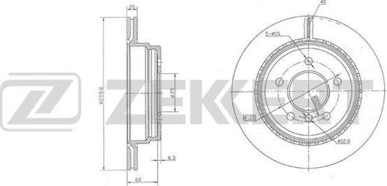 Zekkert BS-6007 - Гальмівний диск autozip.com.ua