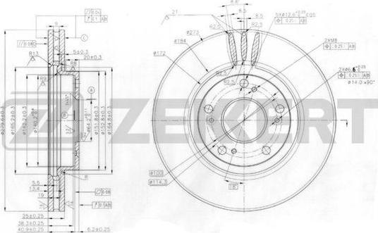 Zekkert BS-6019 - Гальмівний диск autozip.com.ua