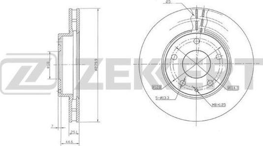 Zekkert BS-6010 - Гальмівний диск autozip.com.ua