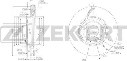 Zekkert BS-6165 - Гальмівний диск autozip.com.ua