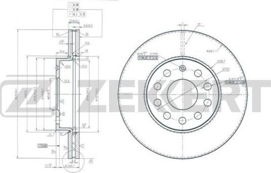 Zekkert BS-6168 - Гальмівний диск autozip.com.ua