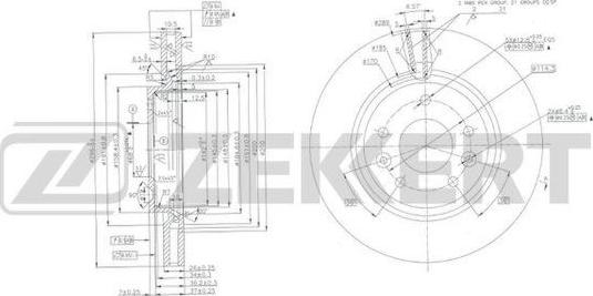 Zekkert BS-6103 - Гальмівний диск autozip.com.ua