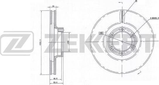 Zekkert BS-6130 - Гальмівний диск autozip.com.ua