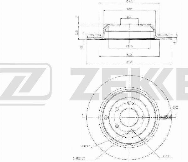 Zekkert BS-6846 - Гальмівний диск autozip.com.ua