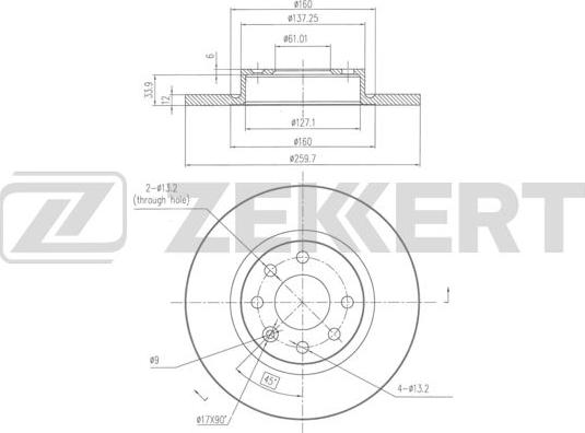 Zekkert BS-6302 - Гальмівний диск autozip.com.ua