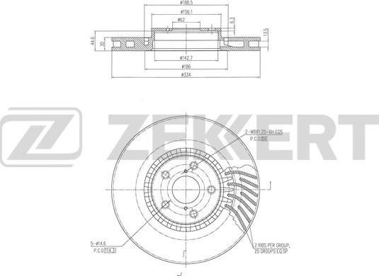 Zekkert BS-6247 - Гальмівний диск autozip.com.ua