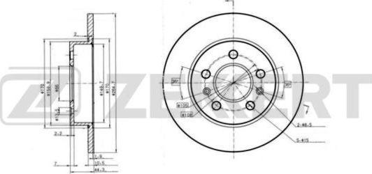 Zekkert BS-6232 - Гальмівний диск autozip.com.ua