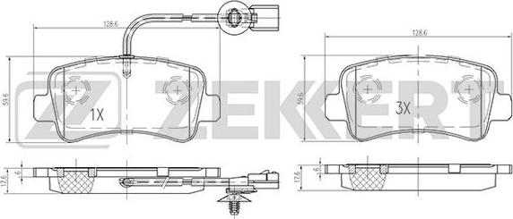 Zekkert BS-1949 - Гальмівні колодки, дискові гальма autozip.com.ua