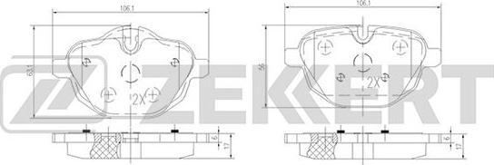 Zekkert BS-1945 - Гальмівні колодки, дискові гальма autozip.com.ua