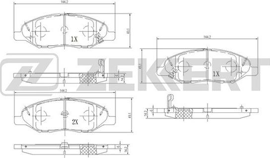 Zekkert BS-1941 - Гальмівні колодки, дискові гальма autozip.com.ua