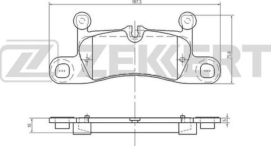 Zekkert BS-1962 - Гальмівні колодки, дискові гальма autozip.com.ua