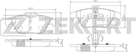 Zekkert BS-1938 - Гальмівні колодки, дискові гальма autozip.com.ua