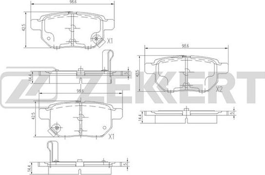 Zekkert BS-1973 - Гальмівні колодки, дискові гальма autozip.com.ua