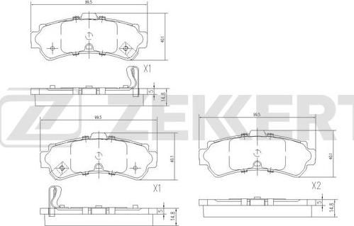 Zekkert BS-1498 - Гальмівні колодки, дискові гальма autozip.com.ua