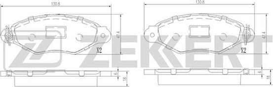 Zekkert BS-1443 - Гальмівні колодки, дискові гальма autozip.com.ua