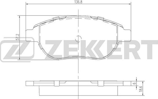 Zekkert BS-1447 - Гальмівні колодки, дискові гальма autozip.com.ua