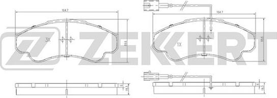 Zekkert BS-1459 - Гальмівні колодки, дискові гальма autozip.com.ua