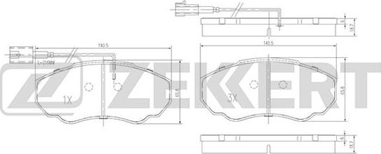 Zekkert BS-1460 - Гальмівні колодки, дискові гальма autozip.com.ua