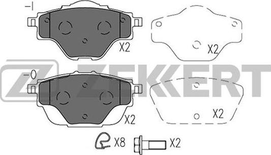 Zekkert BS-1404 - Гальмівні колодки, дискові гальма autozip.com.ua