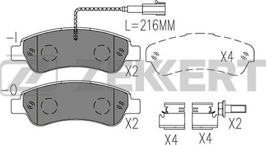 Zekkert BS-1410 - Гальмівні колодки, дискові гальма autozip.com.ua