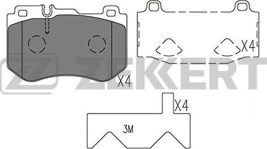 Zekkert BS-1412 - Гальмівні колодки, дискові гальма autozip.com.ua