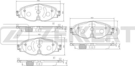 Zekkert BS-1427 - Гальмівні колодки, дискові гальма autozip.com.ua