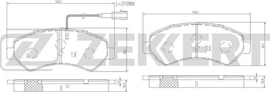 Zekkert BS-1471 - Гальмівні колодки, дискові гальма autozip.com.ua