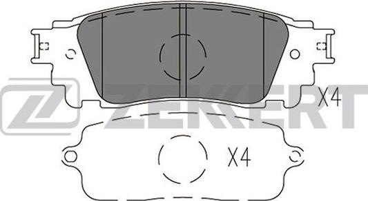 Zekkert BS-1540 - Гальмівні колодки, дискові гальма autozip.com.ua