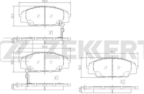 Zekkert BS-1505 - Гальмівні колодки, дискові гальма autozip.com.ua