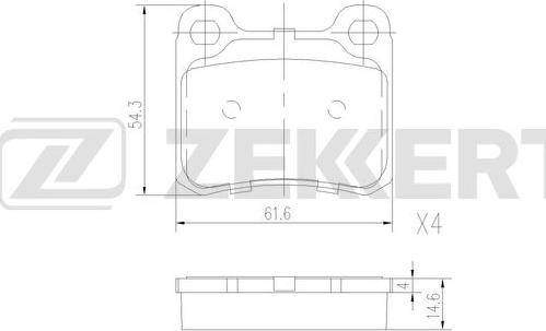 Zekkert BS-1581 - Гальмівні колодки, дискові гальма autozip.com.ua