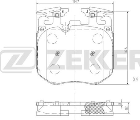 Zekkert BS-1531 - Гальмівні колодки, дискові гальма autozip.com.ua