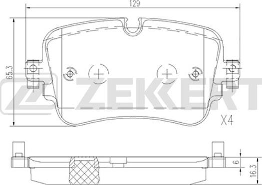 Zekkert BS-1532 - Гальмівні колодки, дискові гальма autozip.com.ua