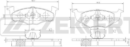 Zekkert BS-1571 - Гальмівні колодки, дискові гальма autozip.com.ua